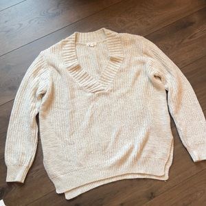 Silence + Noise deep v chunky knit sweater